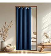 IGEMAEVE Blackout Doorway Curtains 84 Inch Length, Closet Curtain for Open Closet, Navy Blue Grom...