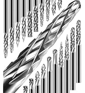 Sworker 20 Pcs Carbide Burr Set 1/8" Shank Compatible with Dremel Bits Rotary Tools Attachment Ki...