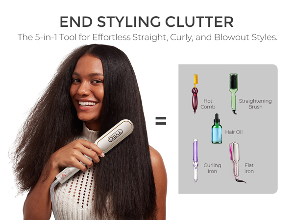 TYMO Flat Iron Hair Straightener Brush