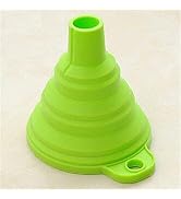 Silicone Foldable Funnel for Water Bottle Liquid Transfer Collapsible Funnel Kitchen Tool, Green