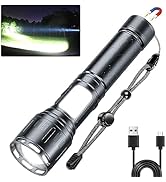 Spriak LED Flashlight Rechargeable, 30000 High Lumens Magnetic Flashlights with Cob SideLight,150...
