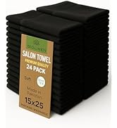 BIOLINEN Cotton Salon Towels Set 15"x25" Pack of 24 Ultra Soft 100% Cotton Gym Towel Hand Towel W...