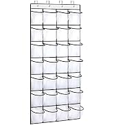 REGELETO 28 Pockets Over the Door Shoe Organzier, Hanging Shoe Rack for Door Large Capacity Shoe ...