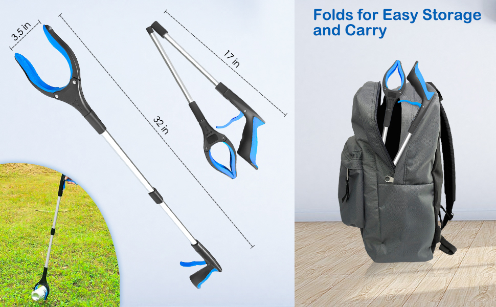 Lightweight Extra Long Handy Trash Claw Grabber