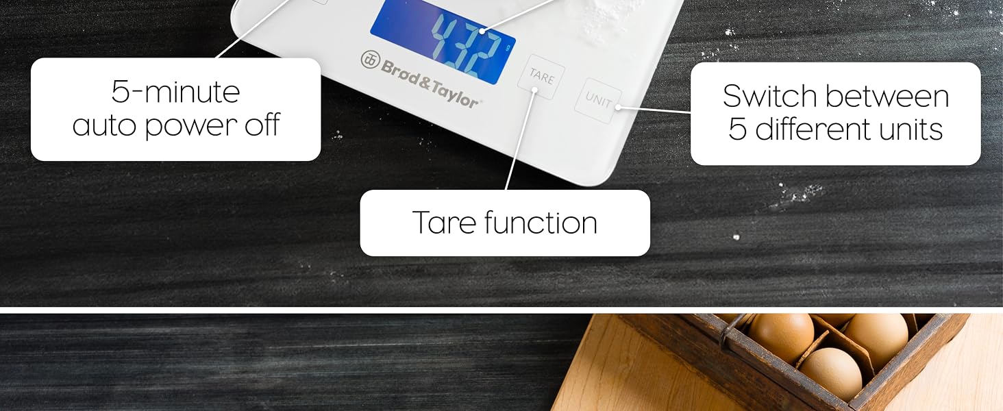 Brod & Taylor digital kitchen scale food scale baking scale bread scale sourdough scale