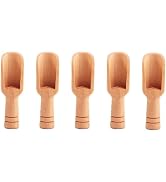 5Pcs Mini Wooden Spoon, Mini Bamboo Spoons, Bath Salt Spoon Condiment Wooden Spoon Cooking Spoons...