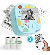 XenGro Mini Portable Sticker Printer, Mini Thermal Printer with 3 Rolls Paper, Bluetooth Inkless ...