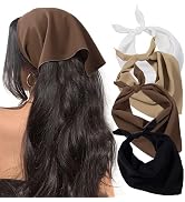 HBselect 4PCS Bandanas for Women Boho Head Bands Tie-Back Triangle Head Scarf Head Kerchief for G...
