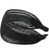 ACO-UINT Hairband, Boho Style Non-slip Wide Headband with Teeth, Fabric Headbands for Women's Hai...