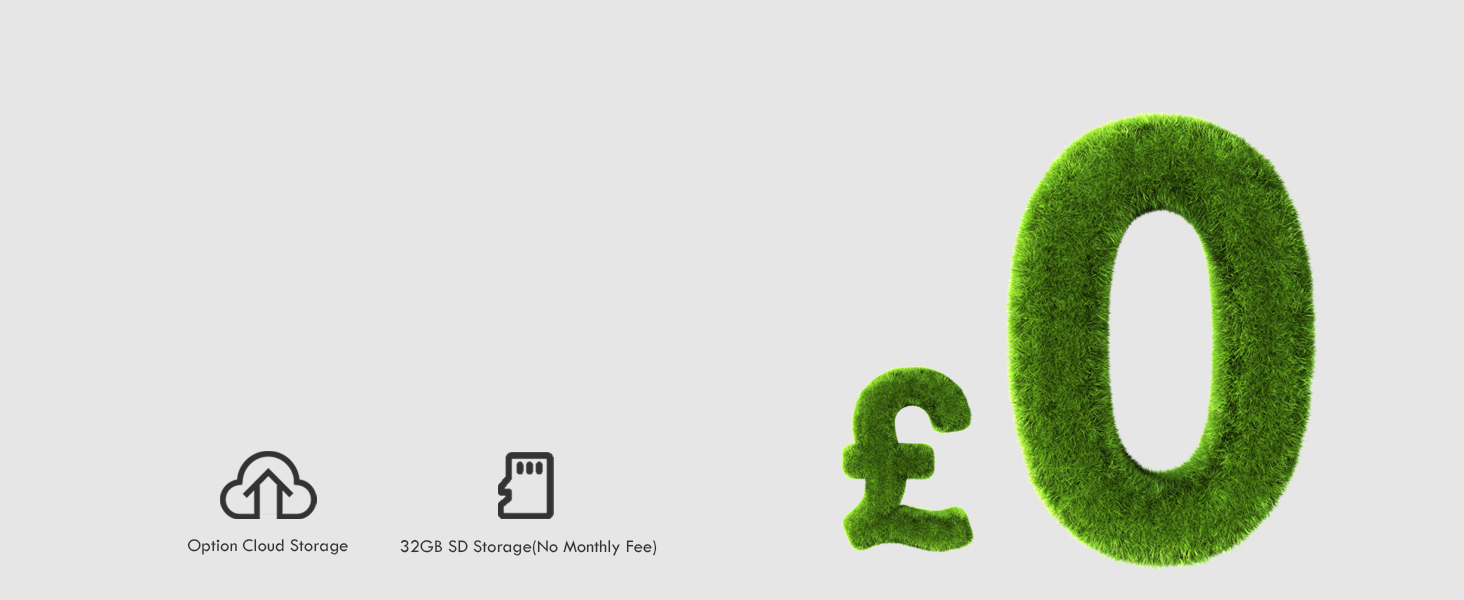 Large green moss-covered '£0' symbol on white background with recycling and FSC icons below.