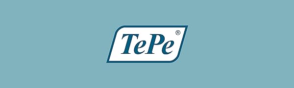 The TePe logo over a blue background. Text reads: TePe.