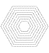 A Set of 8 Pcs Hexagon Background Cutting Dies Metal Hexagon Die Embossing Stencils for Thanksgiv...