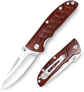 Vickay Pocket Knife, Folding Knife for Men & Women, 2.76" 8Cr13MoV Steel Blade, Wood Handle EDC K...