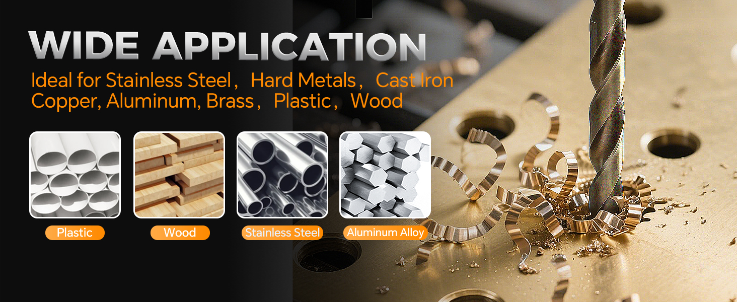 metal drill bit set for steel