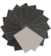 12-Sheet 9 x 11 Inch Wet Dry Fine Sandpaper Assortment, 400/600/800/1000/2000/3000 Grit Sand Pape...