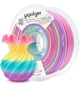 YXPOLYER Matte PLA Filament Rainbow 4 Colors Pink Purple Blue Yellow | Multicolor Pastel Around 4...