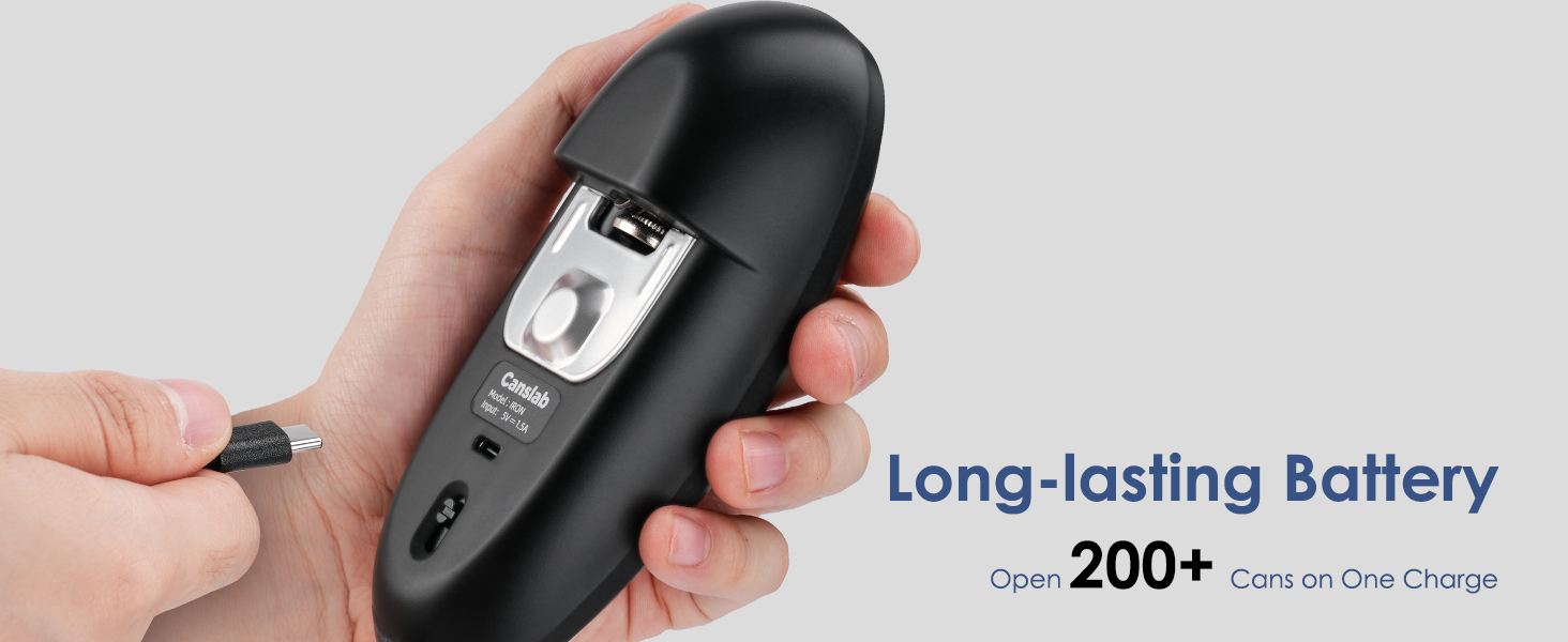 Canslab Turbo Opener- Open 200+ Cans Per 1.5-Hour USB-C Fast Charge