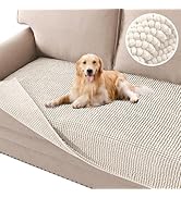 H.VERSAILTEX Plush Chenille Dog Bed Cover Thick Soft Sofa Cover for 3 Cushion Couch Anti Slip Cou...