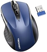 TECKNET Wireless Mouse for Laptop, Silent Mouse Quiet Click, Computer Mice Wireless, 6 Adjustable...