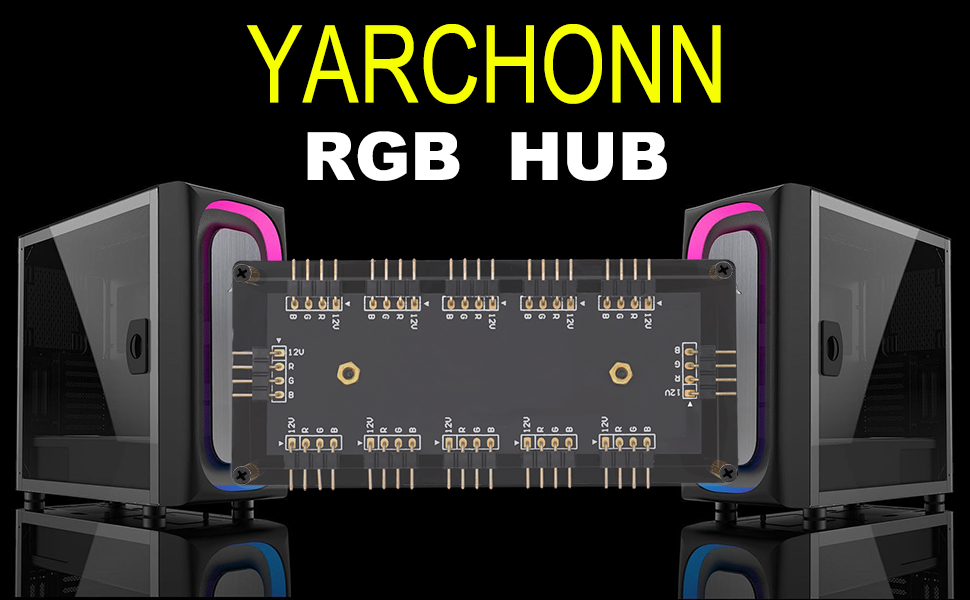 12V 4PIN RGB HUB for LED Fan Controller