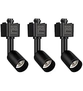 mirrea H Type Track Lighting Head to GU10 Base Adapter Light Direction Adjustable Pack of 3 (Black)