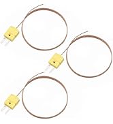 DROK High Accuracy K Type Thermocouple Probe - 3 Pack Type K Temperature Probes & Sensors for The...