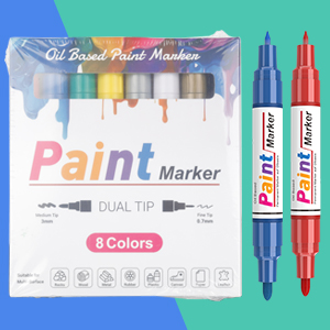 dual tip permanent paint markers
