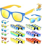 Vcarsian Party Favors Kids Sunglasses Bulk - 24 Packs Boys Girls Sun Glasses UV Protection for Be...