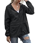 JMinger Women's Raincoats Lightweight Waterproof Windproof Adjustable Windbreaker Rain Jackets Ho...