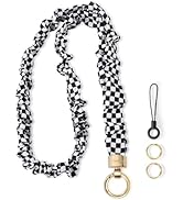 WEESMILE Stretchy Scrunchie Lanyard for ID Badges – Cute Neck Lanyard for Keys | Retractable Keyc...