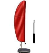 Patio Cantilever Umbrella Covers for Outdoor: Waterproof Offset Umbrella Cover Banana Style with ...