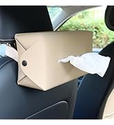 Viaviat Car Tissue Holder for 120 Standard Tissue,Leather Tissues Box Cover for Car Backseat, Rec...