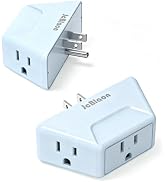 JcBlaon 2 Pack Outlet Extender, Outlet Wall Plug with 3 AC Outlet Adapter | 3 Way a trapezoid sha...