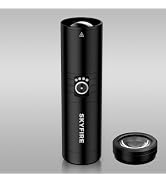 SKYFIRE Rechargeable Flashlight Tactical with Ignition Lens, Powerful LED Flashlights High Lumens...