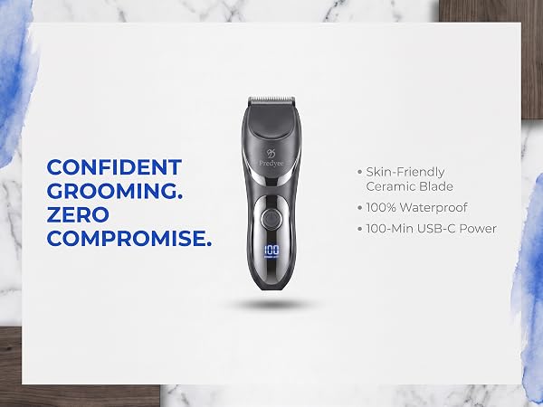Predyee Men's Body and Groin Trimmer