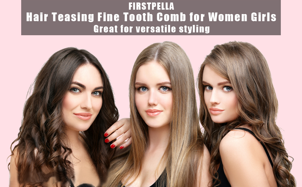 Hair teasing fine tooth combs