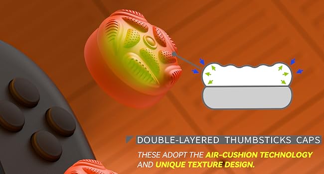 PlayVital for Switch 2 Thumbs Cushion Caps Thumb Grips