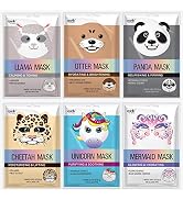 Epielle Animal Character Sheet Masks | Korean Spa Masks for All Skin Types | Kids Face Mask, Spa ...