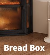 Furshus Corner Bread Box for Kitchen Countertop,Bread Storage for Homemade Bread, Double Layer La...
