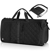 Large Duffle Bag for Women & Men, 40L Foldable Weekender Bag with Shoe Compartment and Wet Pocket...