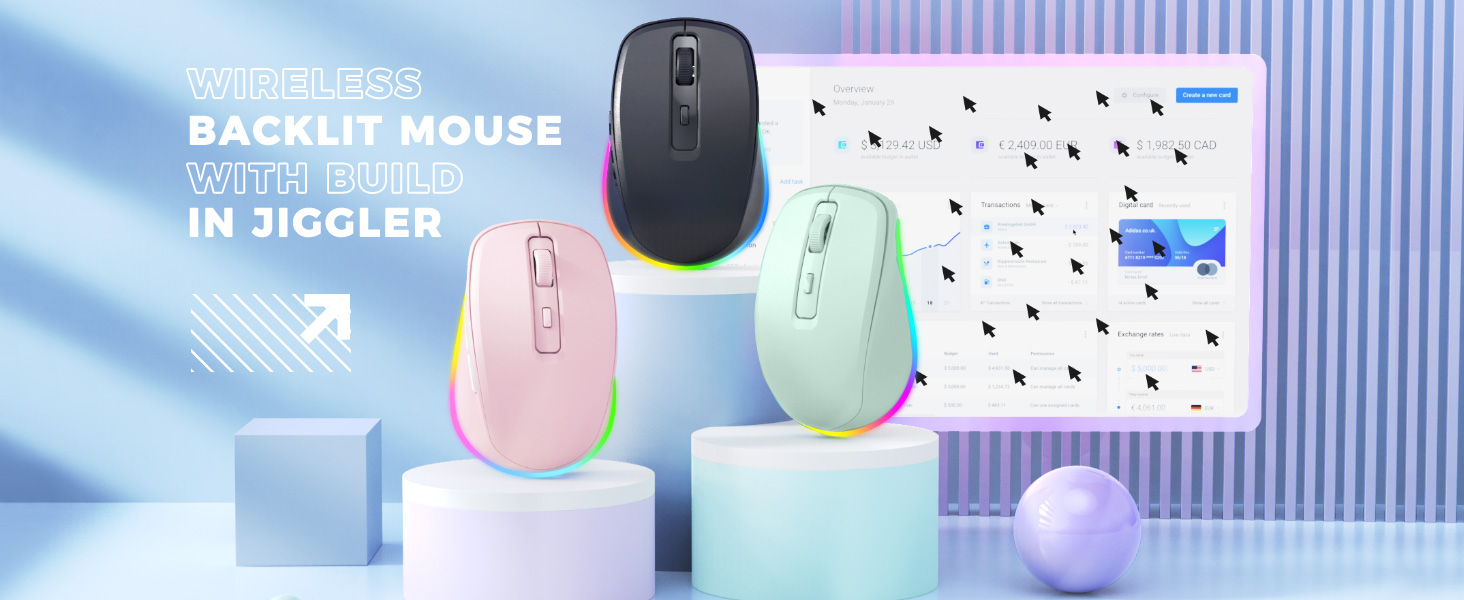 green wireless mouse