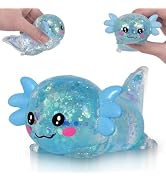 Puffwize Axolotl Squishy Toy, Cute Slow Rising Fidget Toy for Stress Relief, Soft Squeeze Sensory...