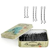 MAORULU Hair Bobby Pins with Cute Case, 250 CT Bob Pins for Buns, Premium Hair Pins for Kids, Gir...