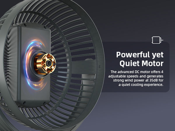 Koonie 10000mAh Rechargeable Portable, 8-Inch Battery Operated Clip on Fan