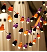 fesopial Halloween String Lights, 9.8FT 20 LED Halloween Fairy Light Decor | Orange Purple Black ...