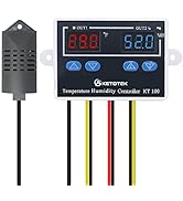 KETOTEK KT100 Humidity Temperature Controller 120V 10A Fahrenheit Digital Thermostat Humidistat C...