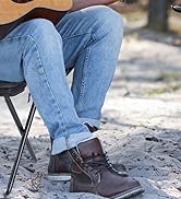 MOONCY Portable Stool, 13 Inch Small Folding Stool for Adults, Ultralight Black Camping Stools fo...