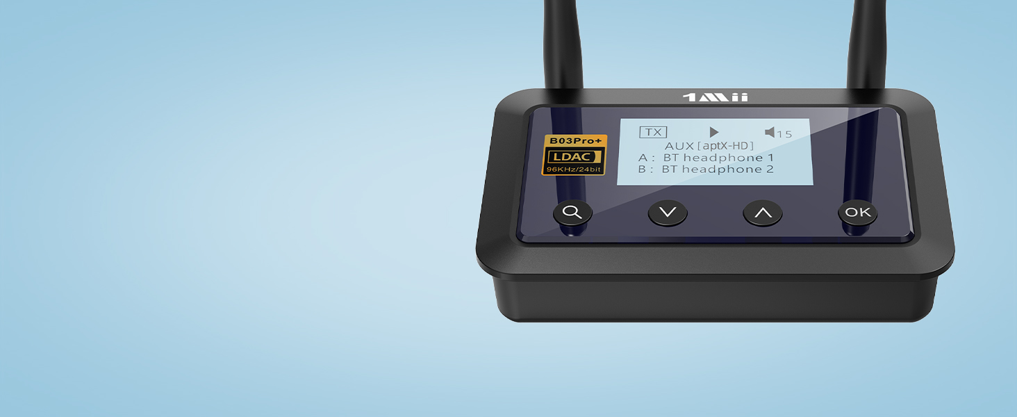 bluetooth transmitter with screen