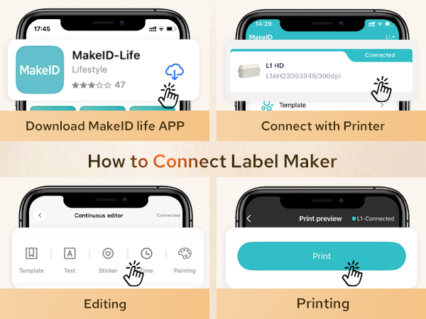 makeid l1 label maker machine tape mini small