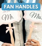 Fan Handle, Craft Stick, Wooden Paddle Kit for Wedding, Program, Auction Bidding, Paint, Popsicle